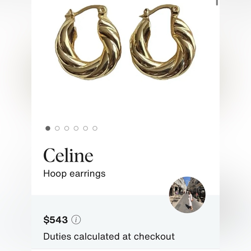 🆕 Celine Braided Hoop Earrings ✨ - Picture 3 of 5